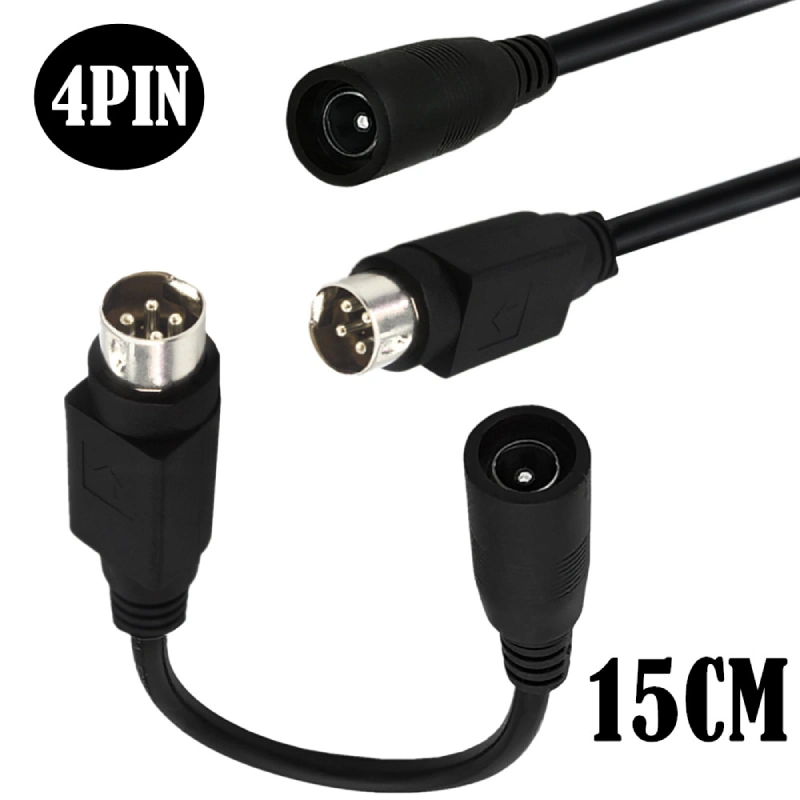 Bộ nguồn Adapter DC 24V chân 5.5x2.5mm kèm tùy chọn cáp chuyển DC 5.5 sang MD3/MD4 cho máy in, camera - Phụ Kiện Điện Tử.Com.vn Cáp chuyển đổi nguồn DC 5.5 sang MD4 4pin 2