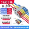 Cầu đấu dây điện nhanh cần gạt SPL, đầu nối dây điện đa cổng 250V/32A - 3 ra 6 (SPL-63)