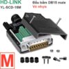 Đầu bấm cổng DB15 đực male bắt vít kèm vỏ ốp nhựa chân đồng HD-LINK YL-SCD-15M - DB15 male I YLSCD15M HDLINK