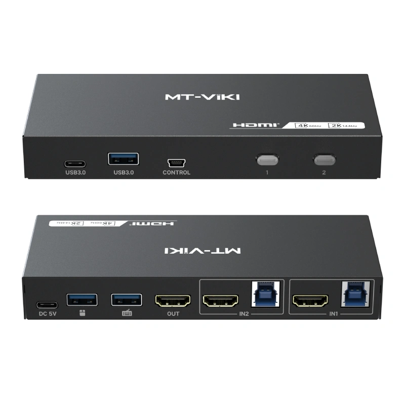 Bộ chia HDMI 4K USB 3.0 KVM 2×1 MT-KH2S3 – 2 Máy Tính Dùng Chung 1 Màn Hình - Phụ Kiện Điện Tử.Com.vn Bộ chia HDMI 4K USB 3.0 KVM Switch 2 cổng MT-KH2S3 6