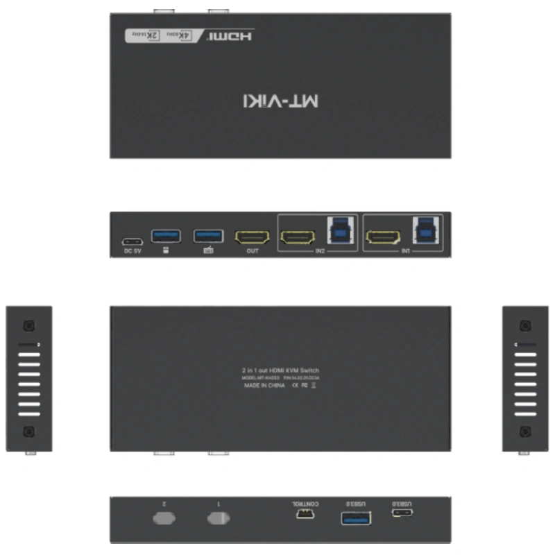 Bộ chia HDMI 4K USB 3.0 KVM Switch 2 cổng MT-KH2S3 7 Bộ chia HDMI 4K USB 3.0 KVM Switch 2 cổng MT-KH2S3 7