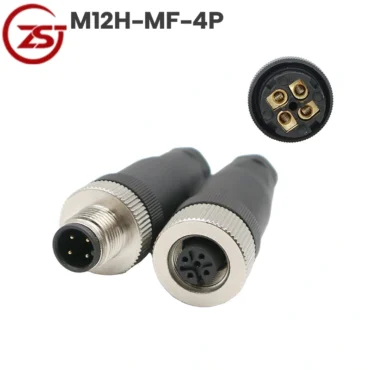 Đầu giắc nối cảm biến M12 4 chân chống nước IP67 A-Code ~ Kiểu dáng: Đầu nối đực+cái M12H-MF-4P, Đường kính dây: Ø4-6mm(PG7)