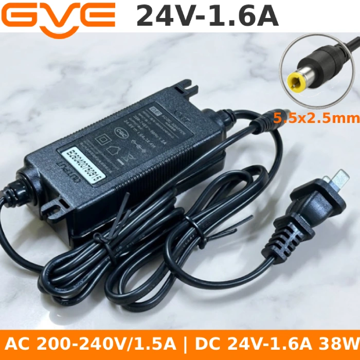 Nguồn DC 24V chính hiệu GVE Guanyuda GM43-240160-D ~ Nguồn ra dc: 24V-1.6A