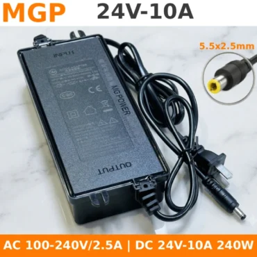 Nguồn DC Adapter 24V - 10A MGP240-2401000-Z (Chống Nước IP68) Cao Cấp Cho Bơm Bể Cá, Đèn LED Thủy Sinh ~ Nguồn ra dc: 24V-10A