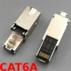 Đầu bấm mạng RJ45 Cat6A không cần kìm (Tool Free) – vỏ kim loại chuôi nhựa - Đầu bấm CAT6A