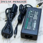 Nguồn DC Adapter 24V 2.5A Pk-tek2425 chân dẹt 0