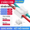 Cầu đấu nối dây điện nhanh 2 vào 2 ra, 3 vào 3 ra 10A 220V - Gói 50c 2-2 hợp kim CH-2F