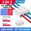 Cầu đấu nối dây điện nhanh 2 vào 2 ra, 3 vào 3 ra 10A 220V - Gói 50c 3-3 hợp kim CH-3F