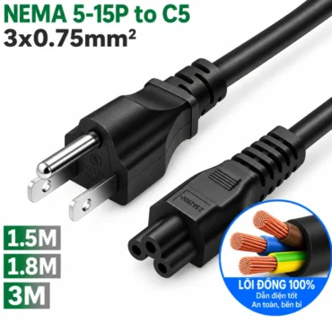 Cáp nguồn 3 chân Nema 5-15P sang C5 0