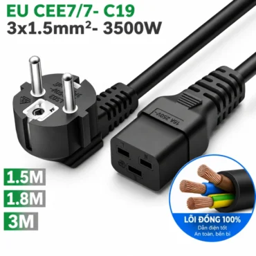 Cáp nguồn C19 3x1.5mm 0