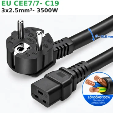 Cáp nguồn C19 3x2.5mm