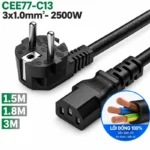 Cáp nguồn EU CEE 77- C13 3x1.0mm 0