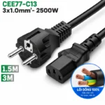 Cáp nguồn EU CEE 77- IEC320 C13 3x1.0mm 0