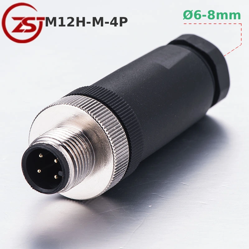 Đầu giắc nối cảm biến chống nước IP68 ZSJ M12H-M-4P PG9