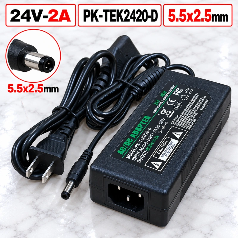 Nguồn DC 24V-2A PK-Tek2420-D