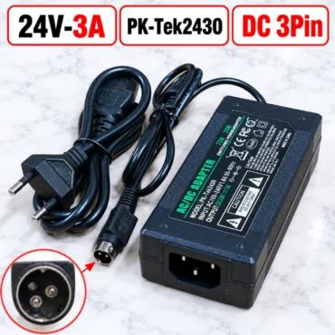Nguồn DC Adapter 24V 3A Pk-Tek2430 chân DC 3pin 0